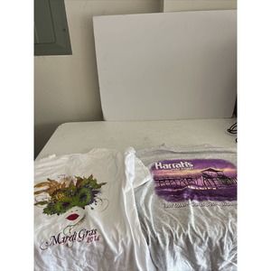 Lot of two Casino Shirts L/XL Harrah’s Gulf Coast Golden Nugget